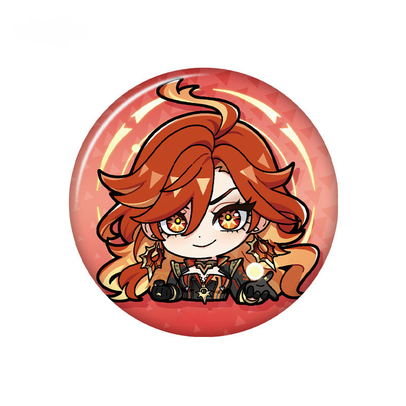 Genshin Impact Chibi Emoticon Badge