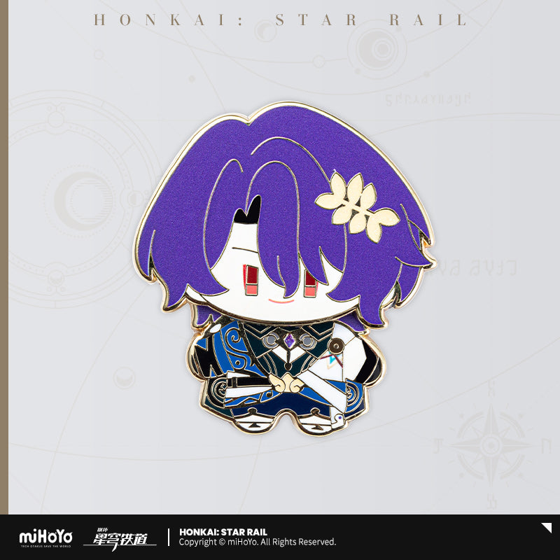 Honkai: Star Rail Shaking Metal Badge Chibi Doll Series
