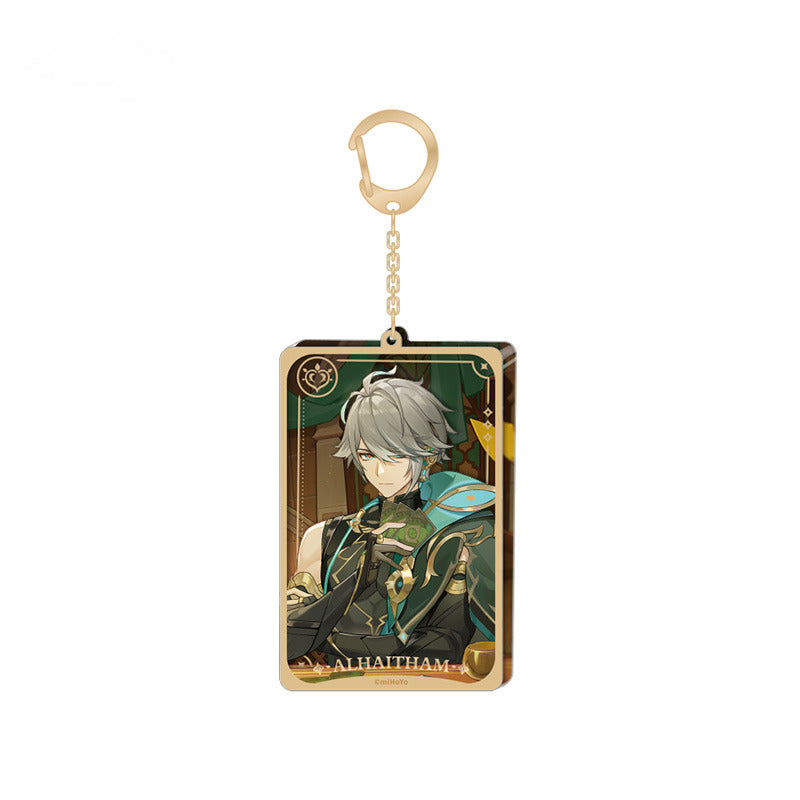 Genshin Impact Badge Colored Paper Keychain Folder Offline Store Series
