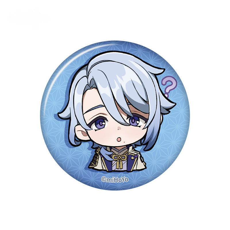 Genshin Impact Badge Inazuma City Q Version Emoji Themed Series