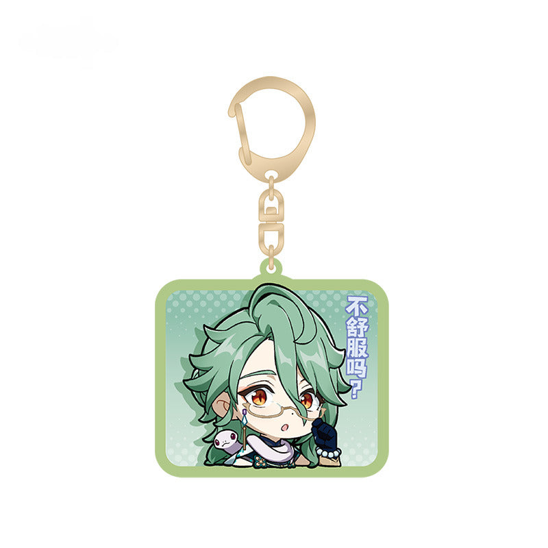 Genshin Impact Acrylic Pendant Liyue Harbor Q Version Emoji Themed Series