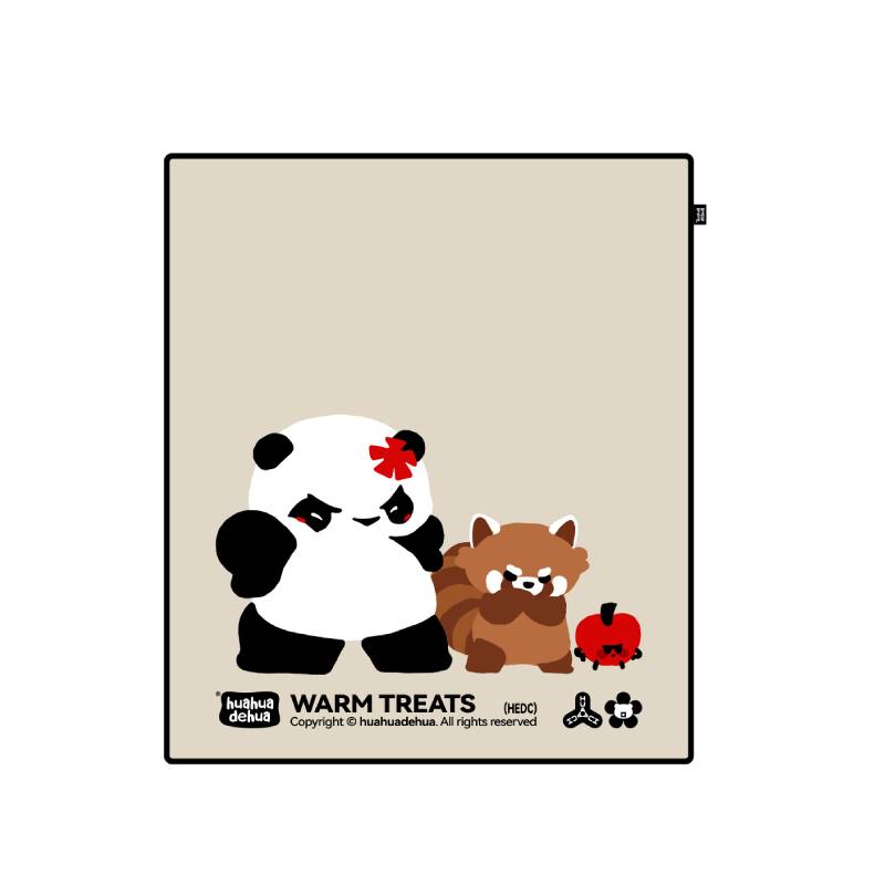 Official Cute Panda Flannel Blanket--Soft And Warm