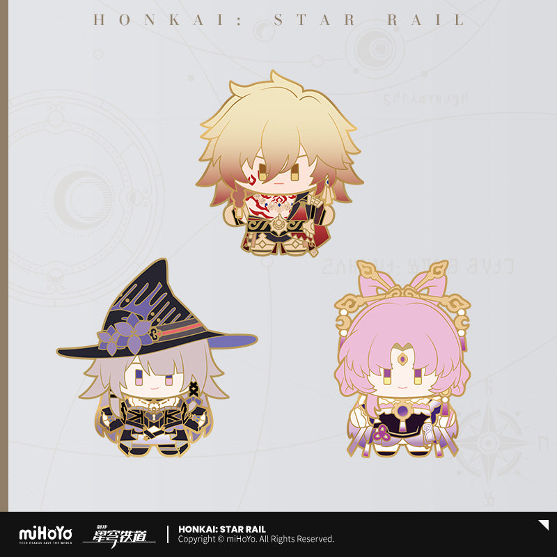 Honkai: Star Rail Shaking Metal Badge Chibi Doll Series