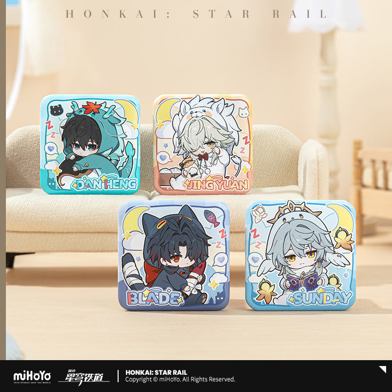 Honkai: Star Rail Chibi Square Badge Boys' Dormitory Series