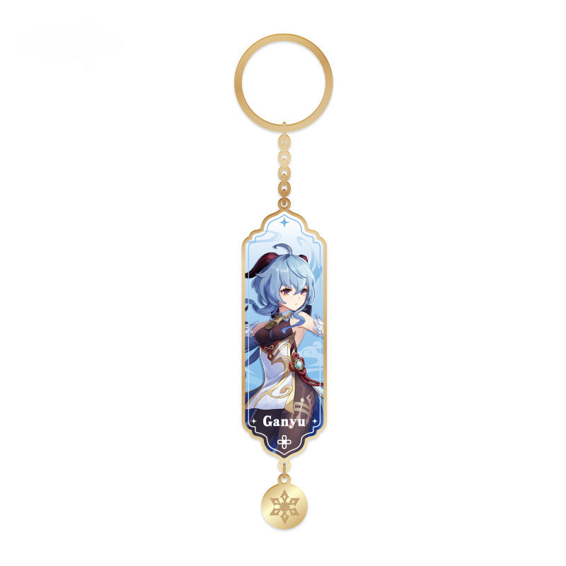 Genshin Impact Character Metal Drop Glue Pendant