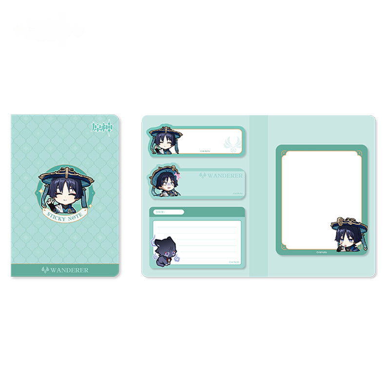 Genshin Impact Chibi Emoticon Notepad Sumeru City Theme