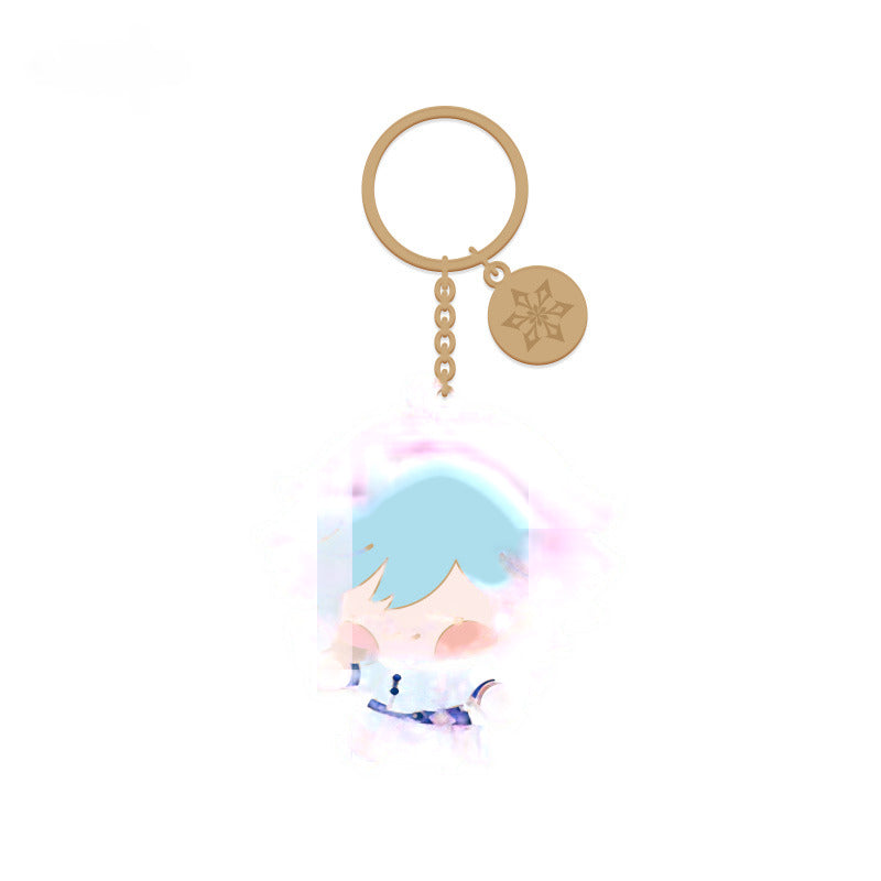 Genshin Impact Q Version Character Metal Pendant