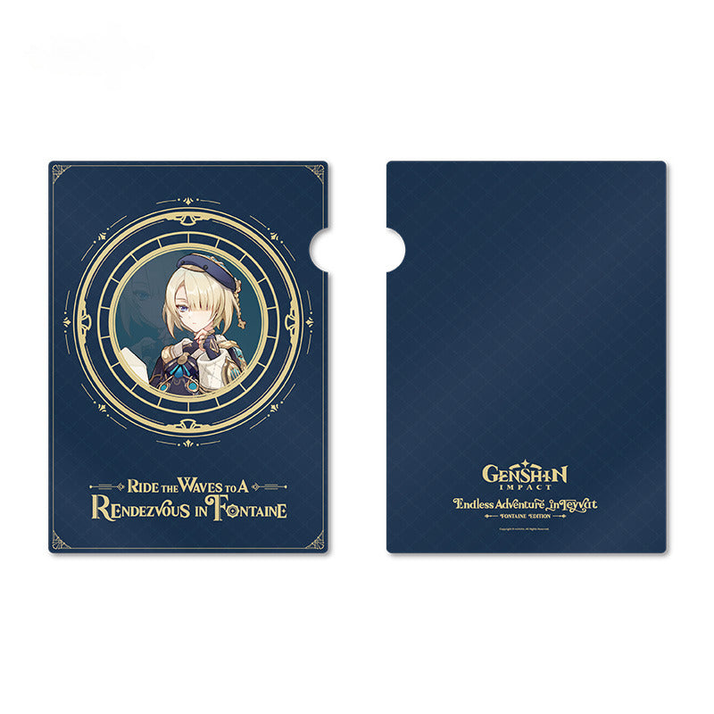 Genshin Impact Badge Standee File Folder 2023 Game Art Exhibition Series