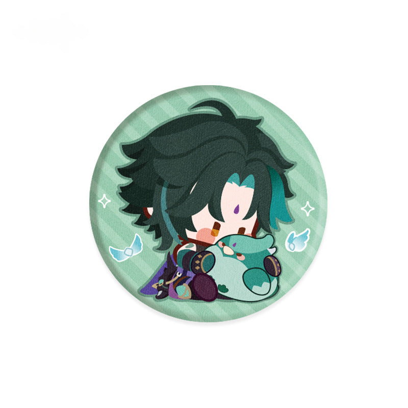Genshin Impact Chibi Character Plush Badges