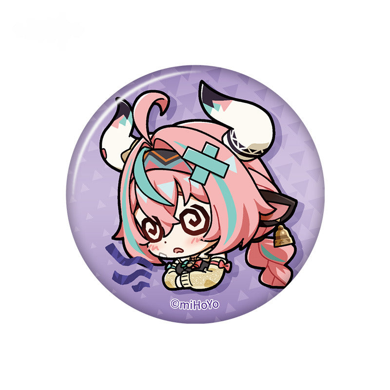 Genshin Impact Chibi Emoticon Badge