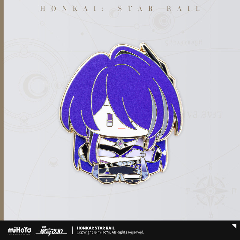 Honkai: Star Rail Shaking Metal Badge Chibi Doll Series