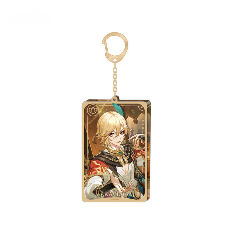 Genshin Impact Badge Colored Paper Keychain Folder Offline Store Series