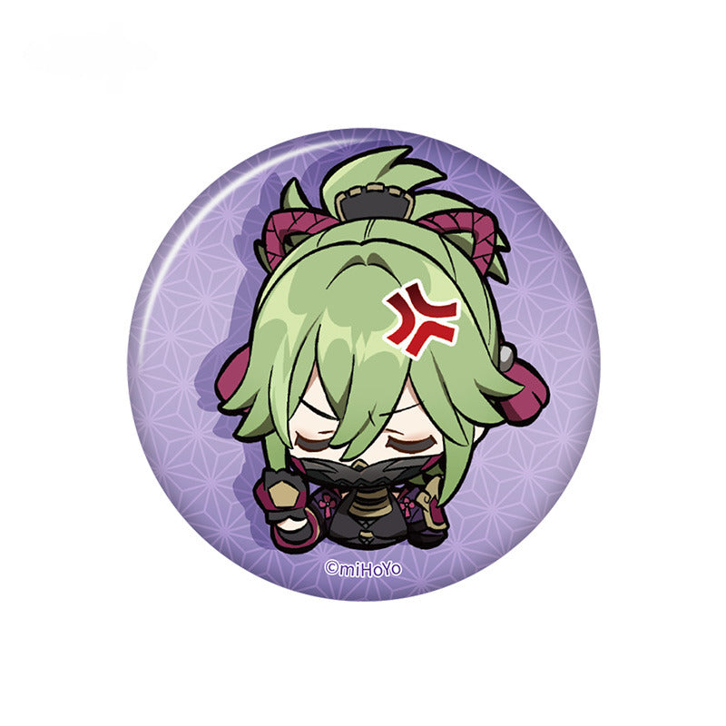 Genshin Impact Badge Inazuma City Q Version Emoji Themed Series