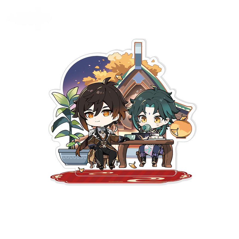 Genshin Impact Chibi Character Badge Standee The Exquisite Night Chimes Series