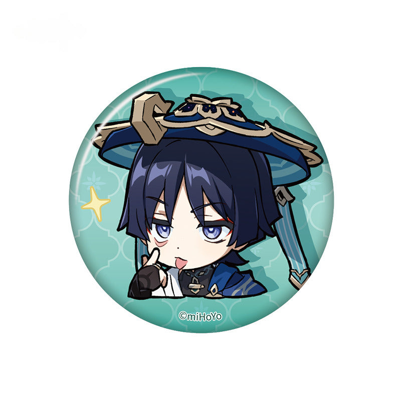 Genshin Impact Chibi Emoticon Badge Sumeru City Theme