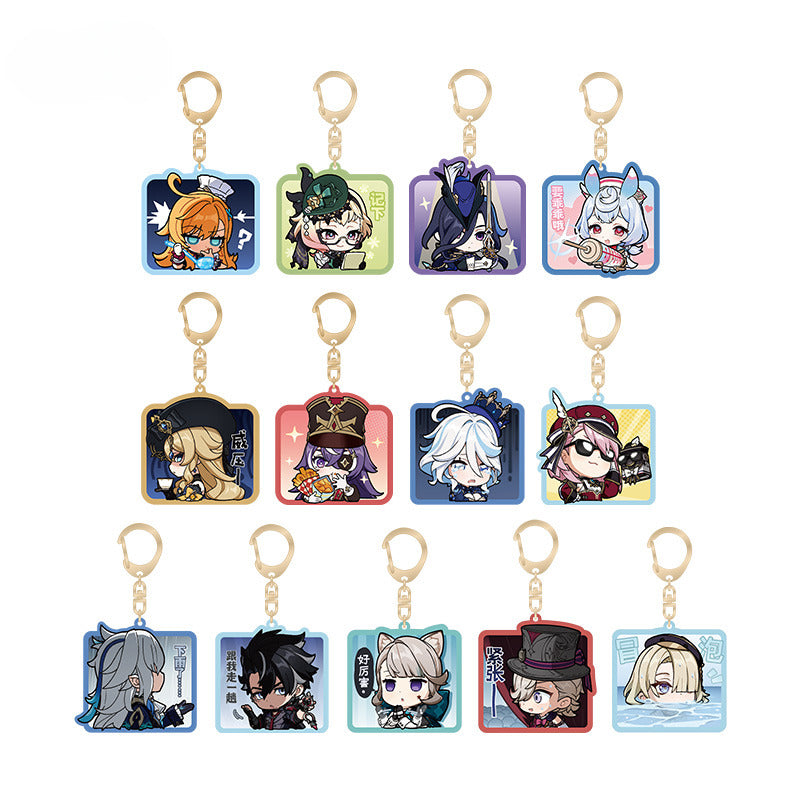 Genshin Impact Acrylic Pendant Q Version Emoticon Series