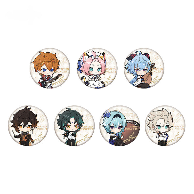 Genshin Impact Chibi Character Badge Concert Theme