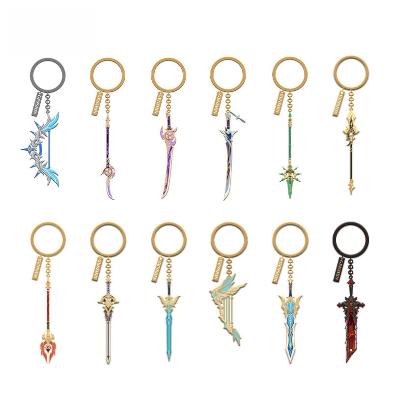 Genshin Impact Metal Weapon Pendant Divine Foresight Series
