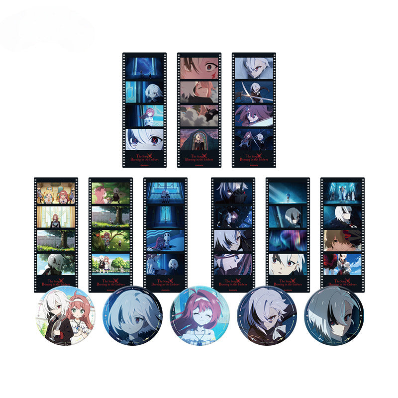Genshin Impact Badge Imitation Film Bookmark Set Ember Song Series