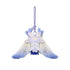 Columbina plush charm keychain featuring blue and white gradient wings on a white background.