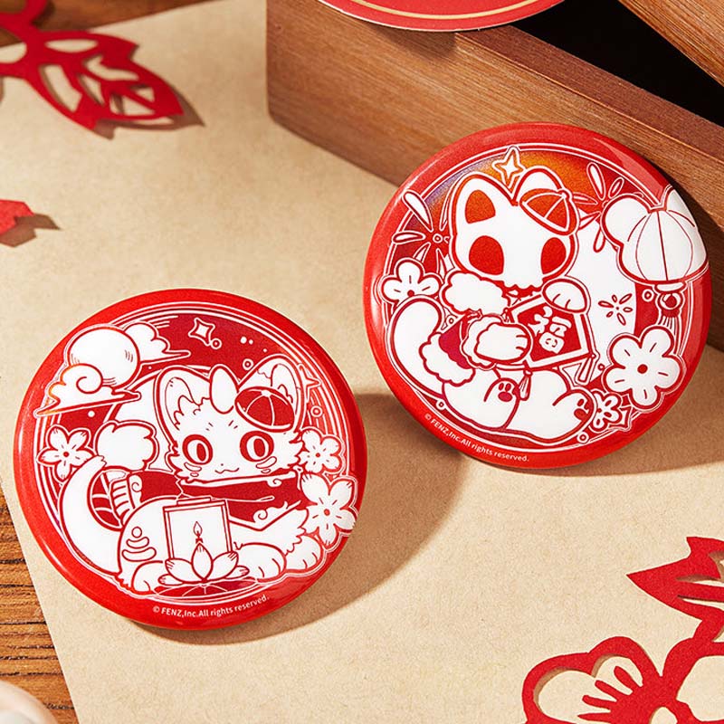 Fabulous Beasts Tinplate Badge with Laser Silver and UV Printing