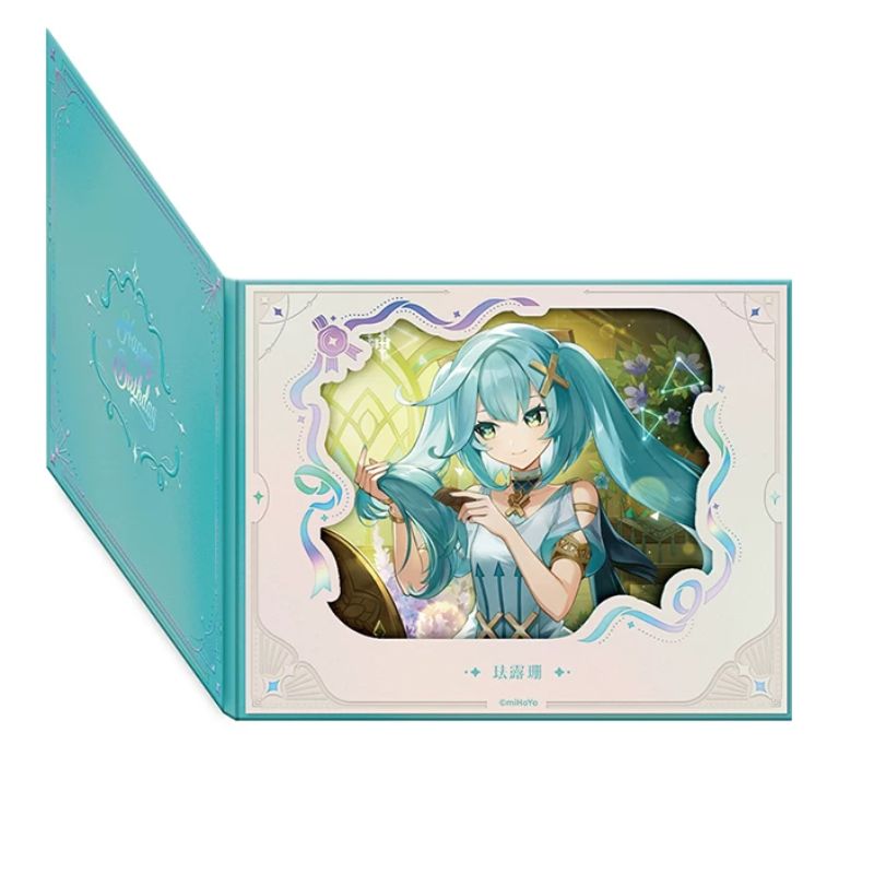Pre-order Genshin Impact Flip Style Flower Window Colored Paper  Day of Destiny  Birthday Series