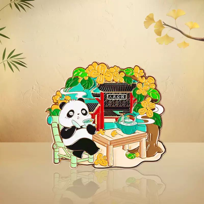 CCTV iPanda lazy panda fridge magnet