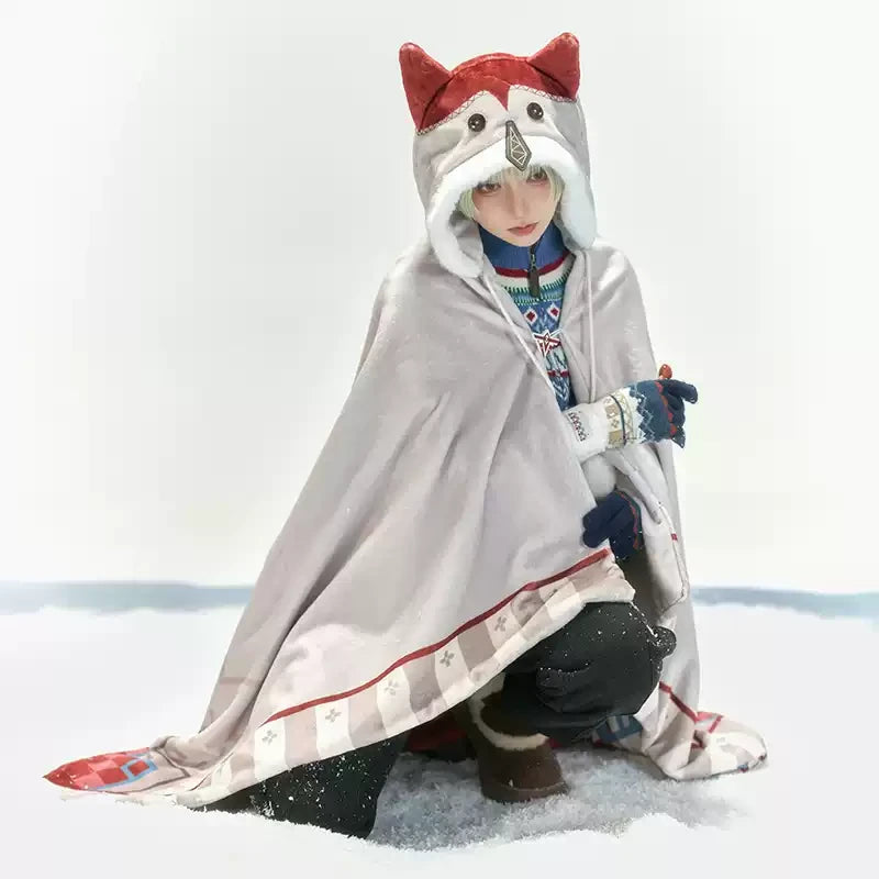 Genshin Impact Alyosha Theme Impression Hooded Blanket Gloves