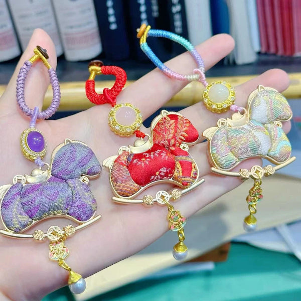 2026 Year of the Horse Limited Edition Intangible Cultural Heritage Song Brocade Pony Fortune Keychain