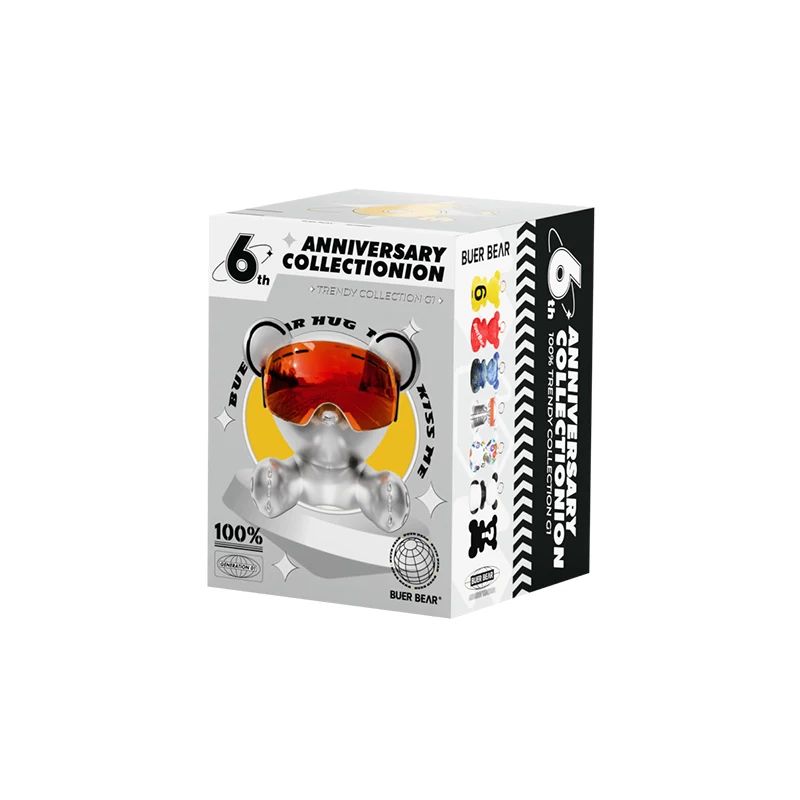 BUERBEAR 6th Anniversary 12cm pendant blind box 
