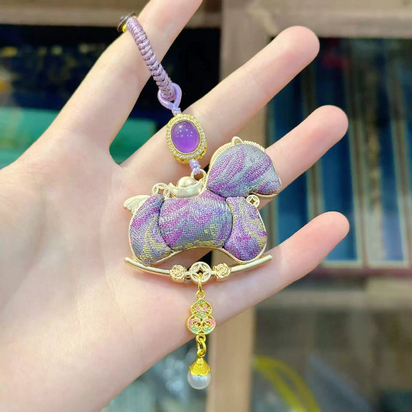 2026 Year of the Horse Limited Edition Intangible Cultural Heritage Song Brocade Pony Fortune Keychain
