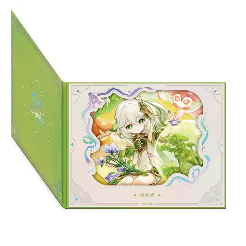 Pre-order Genshin Impact Flip Style Flower Window Colored Paper  Day of Destiny  Birthday Series