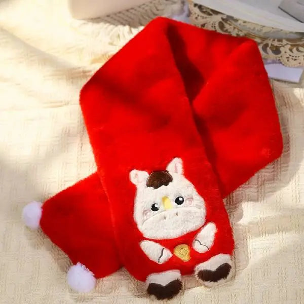 CCTV little horse  Nuannuan warm 3D plush Scarf