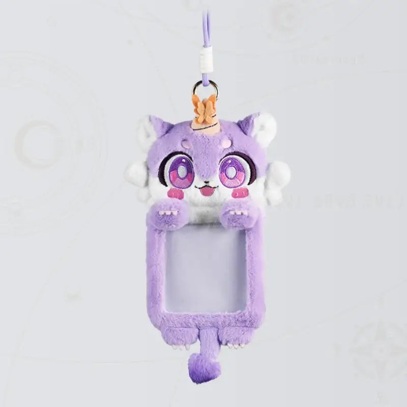 Honkai:Star Rail Cute chimera-themed plush card holders with transparent display windows and hanging straps