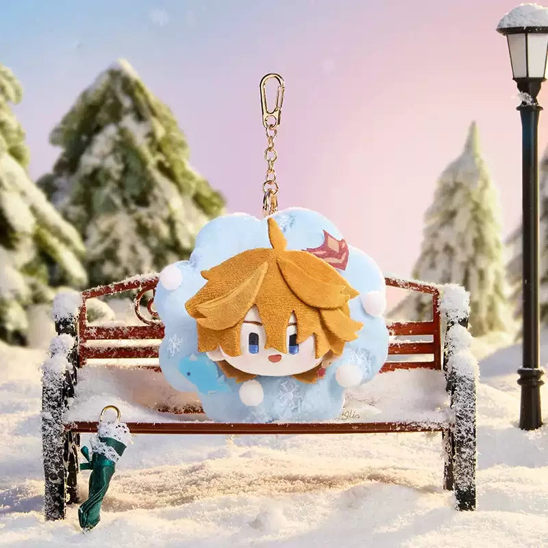Genshin Impact Leisurely Winter Plush Keychain Tartaglia
