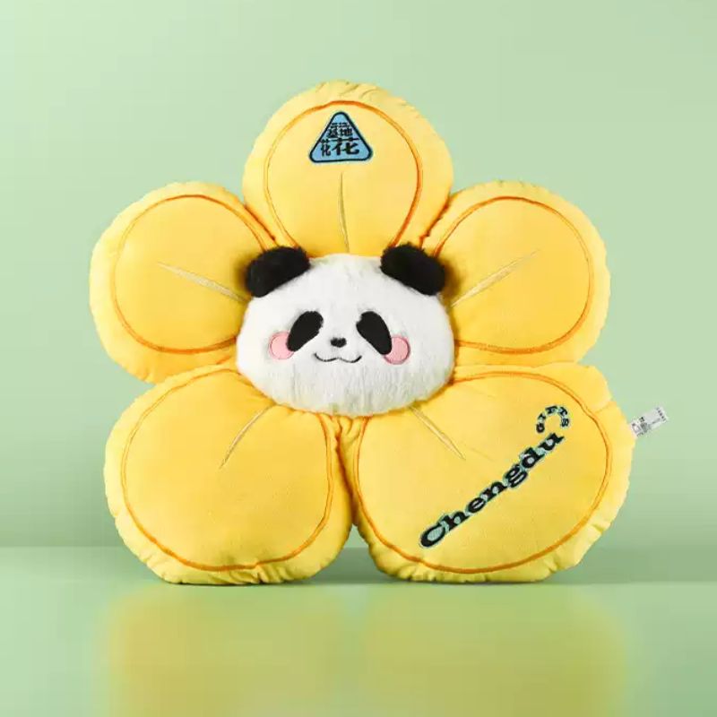 Official Chengdu Research Base He Hua (Hua Hua) happy panda plush pillow -soft and comfortable