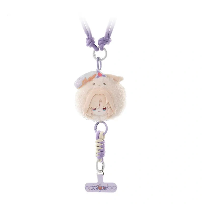 Genshin Impact Aurora Party Series Plush Phone Strap Round Charm Wanderer Sandrone