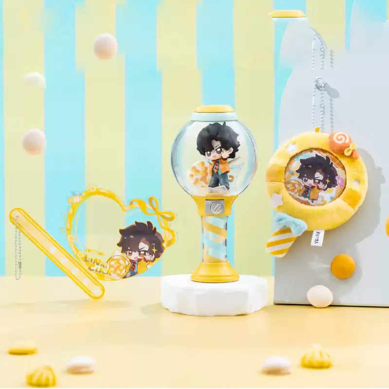 Link Click Colorful Candy Series Candy Stick Figure Blind Box anime collectible candy dispenser style figure with LED light and character card