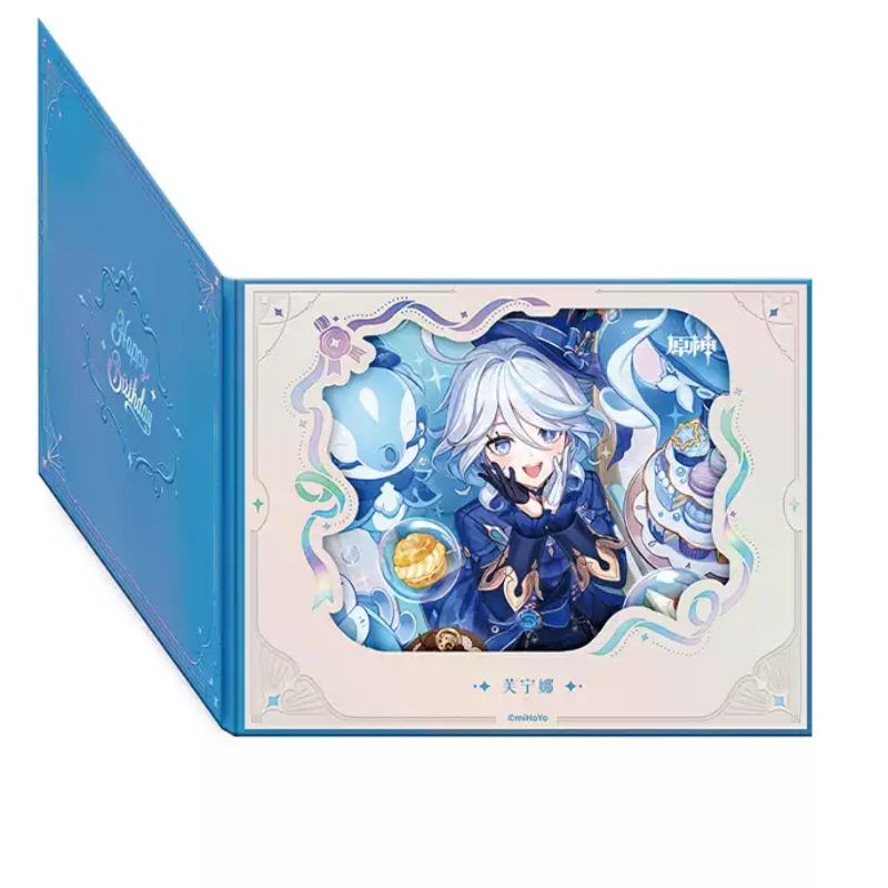 Pre-order Genshin Impact Flip Style Flower Window Colored Paper  Day of Destiny  Birthday Series