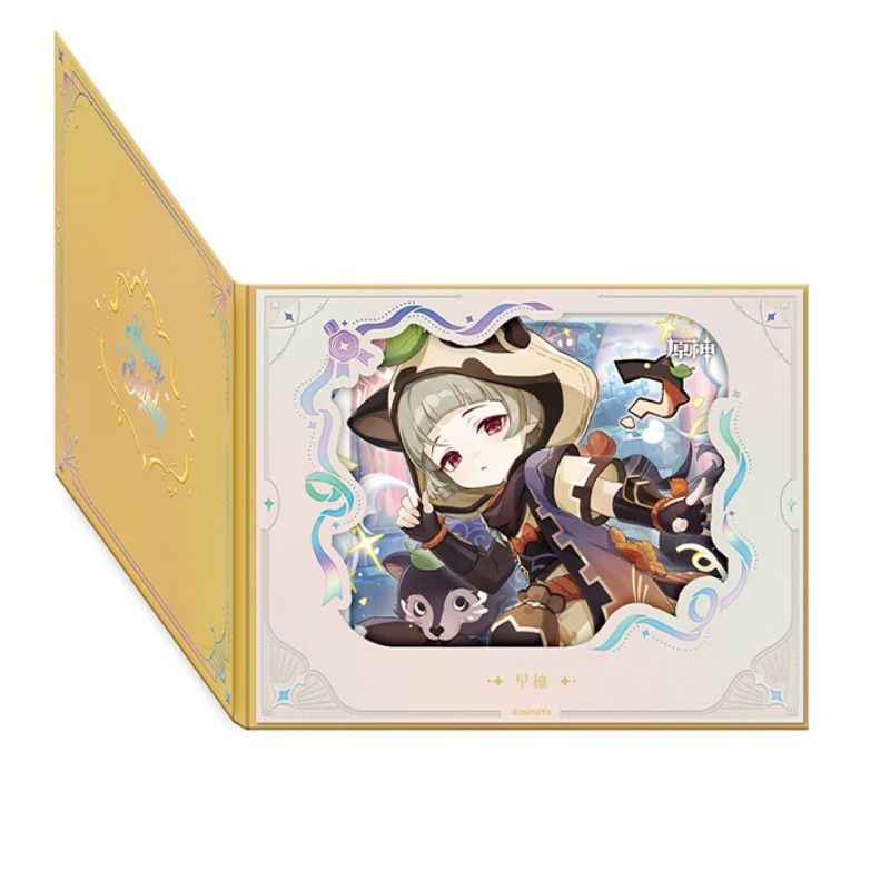Pre-order Genshin Impact Flip Style Flower Window Colored Paper  Day of Destiny  Birthday Series