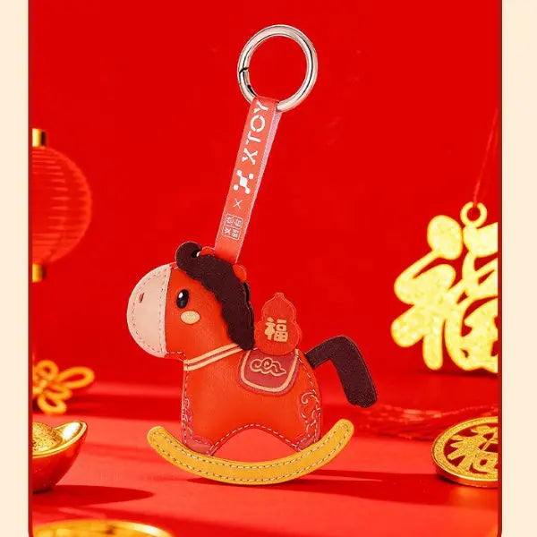 Lucky horse leather pendant