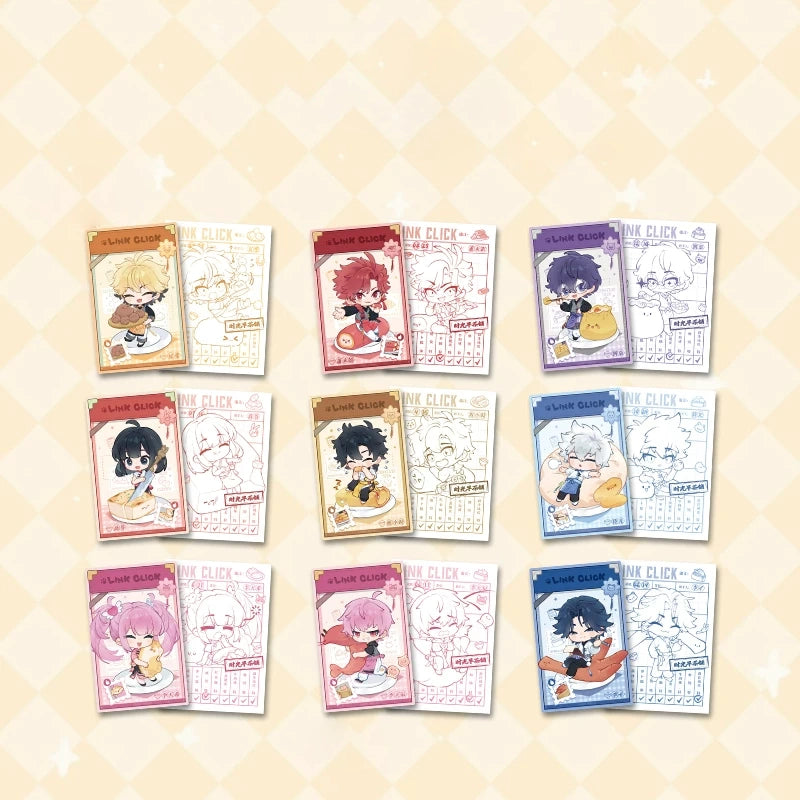 Link Click Time Tea House Series Acrylic Card Set