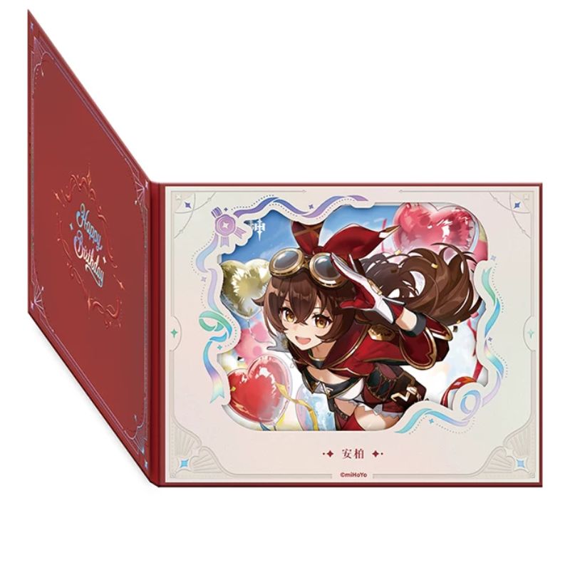 Pre-order Genshin Impact Flip Style Flower Window Colored Paper  Day of Destiny  Birthday Series