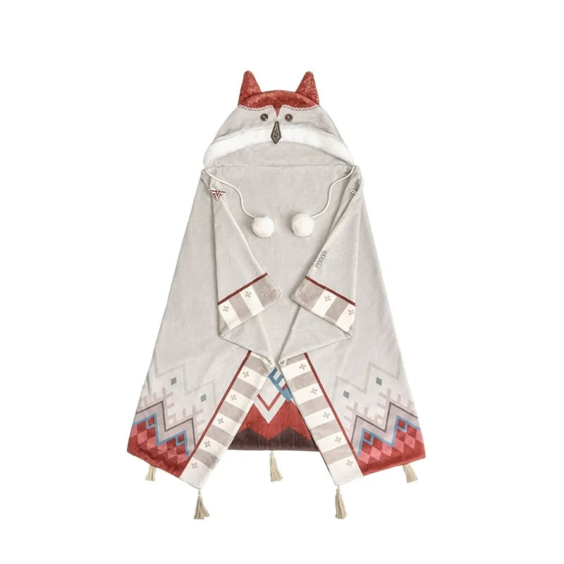  Genshin Impact Alyosha Impression Hooded Shawl Blanket 