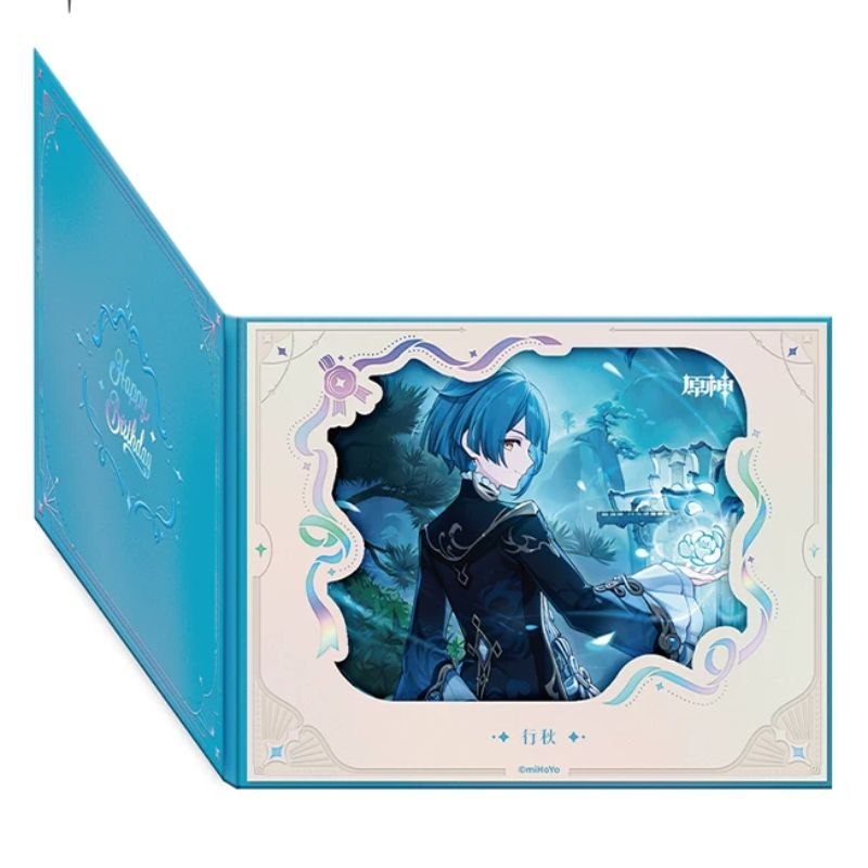 Pre-order Genshin Impact Flip Style Flower Window Colored Paper  Day of Destiny  Birthday Series