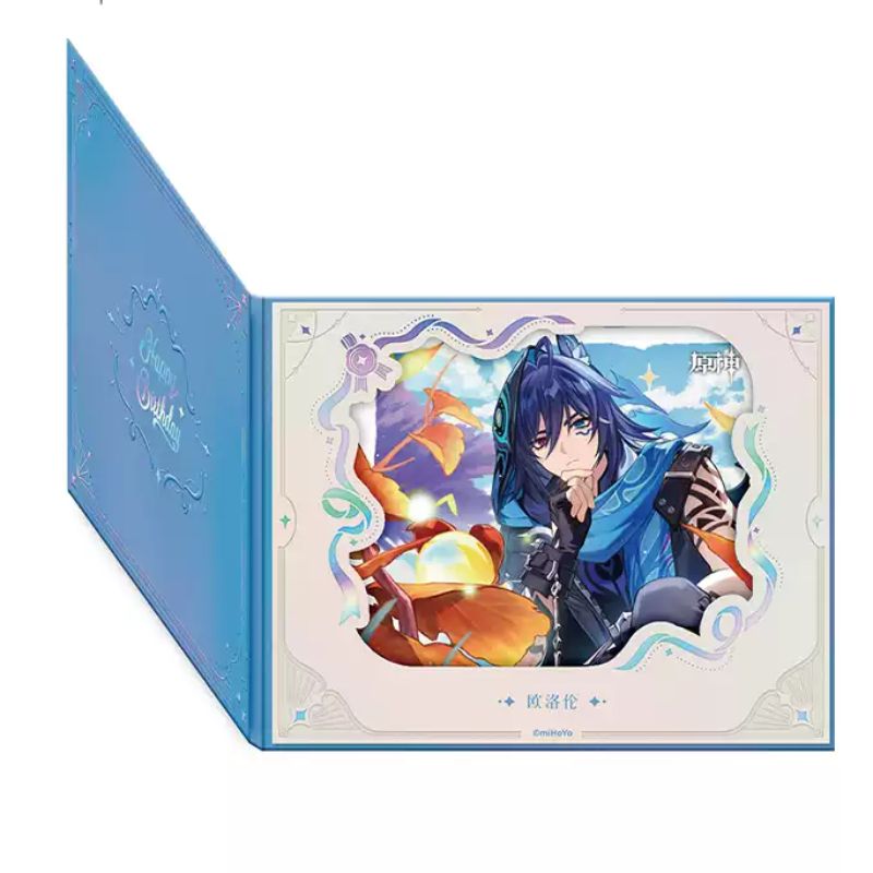 Pre-order Genshin Impact Flip Style Flower Window Colored Paper  Day of Destiny  Birthday Series