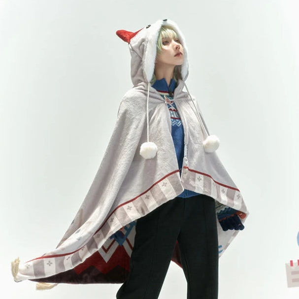 Official Genshin Impact Alyosha Theme Impression Hooded Blanket Gloves