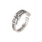 Official Link Click  Combination Ring - Lu Guang Version. 925 sterling silver ring with blue cubic zirconia, filmstrip design, engraved "FUTURE", inspired by Lu Guang from Link Click anime.