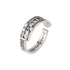 Official Link Click  Combination Ring - Lu Guang Version. 925 sterling silver ring with blue cubic zirconia, filmstrip design, engraved "FUTURE", inspired by Lu Guang from Link Click anime.