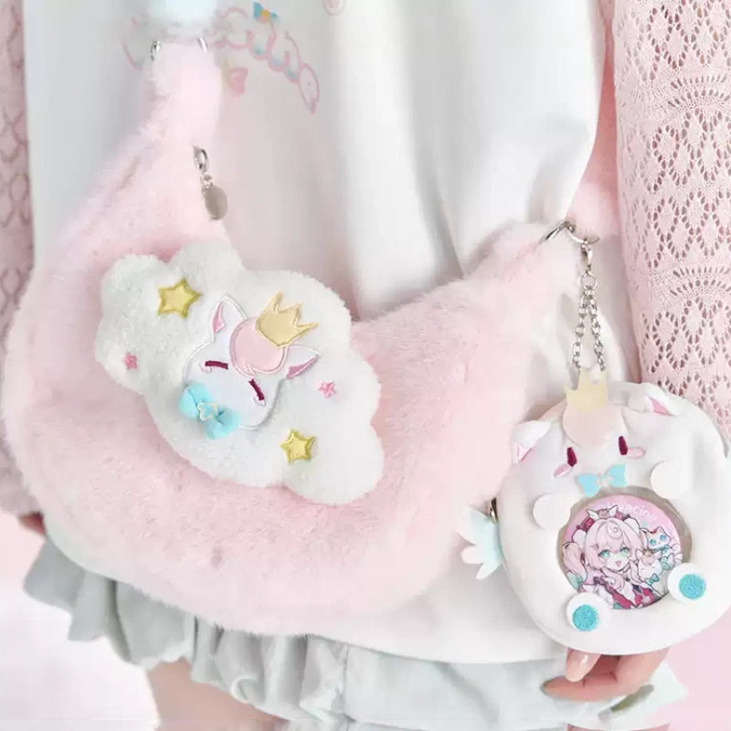 Honkai: Star Rail Hyacine Theme Impression Little Ica Plush Crossbody Bag